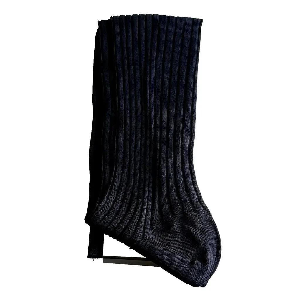 PANTHERELLA Danvers Dress Socks Men's Sz Large Navy Blue Cotton Lisle 6614 NWT